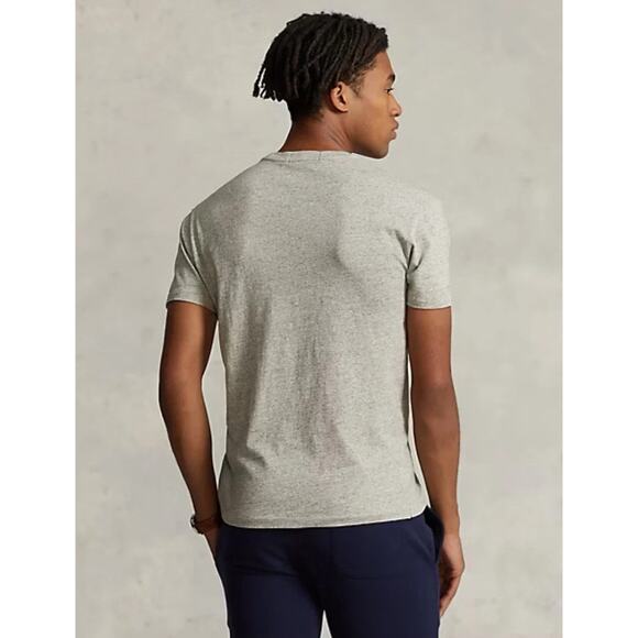 Polo Ralph Lauren Jersey Graphic SS T-Shirt Soft Heather Gray Classic Fit Mens M - Picture 2 of 11